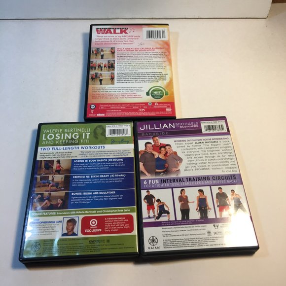 Mixed Lot of 3 Exercise Workout Fitness DVD Jillian Valerie Leslie Walking Tone - Picture 2 of 5
